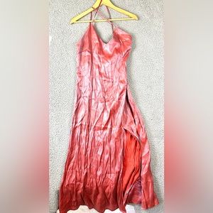 Forever 21 Iridescent Red Halter Dress